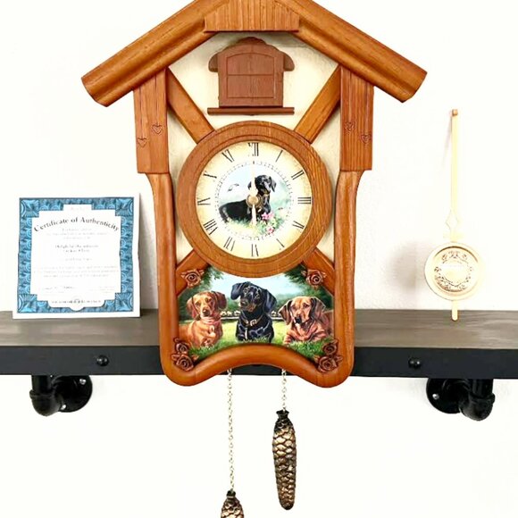 Cuckoo Clock-Dachshund by Linda Picken (Bradford Exchange) - Picture 2 of 12